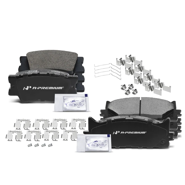 8 Pcs Front & Rear Ceramic Brake Pads for Toyota Camry Avalon Lexus ES350 07-18