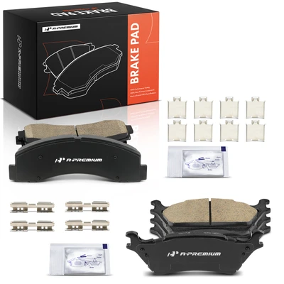 8 Pcs Front & Rear Brake Pads for 2018-2021 Lincoln Navigator