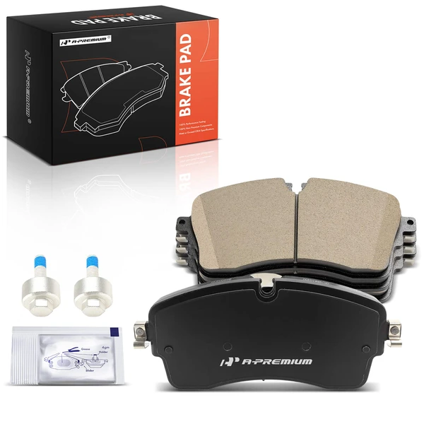 4 Pcs Front Ceramic Brake Pads with Hardware for Land Rover Range Rover Jaguar E-Pace