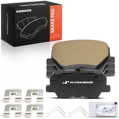 4 Pcs Rear Ceramic Brake Pads with Hardware