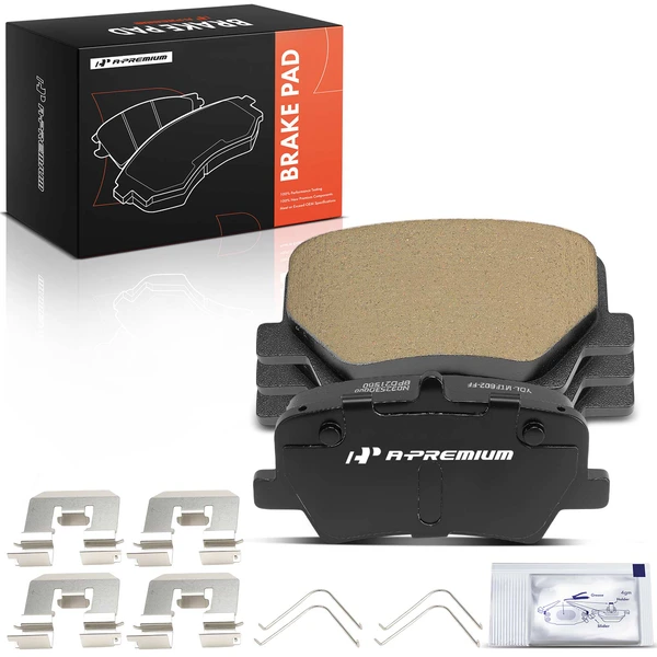 4 Pcs Rear Ceramic Brake Pads with Hardware for 2019-2024 Volvo XC40