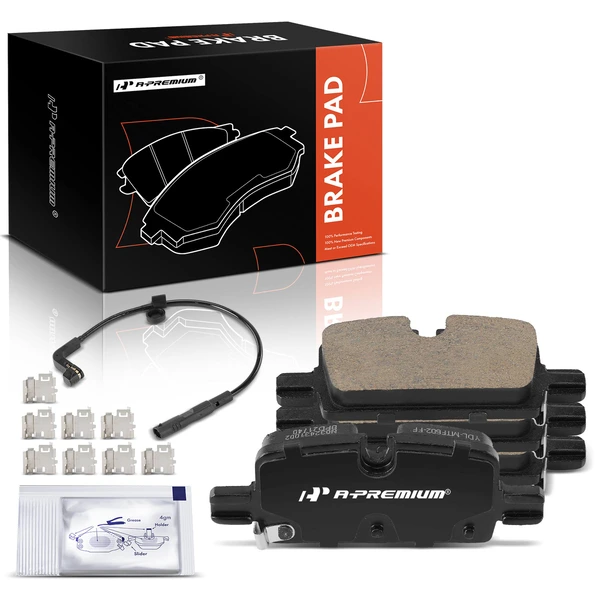 4 Pcs Rear Ceramic Brake Pads for Chevy Suburban GMC Yukon Cadillac Escalade Slotted