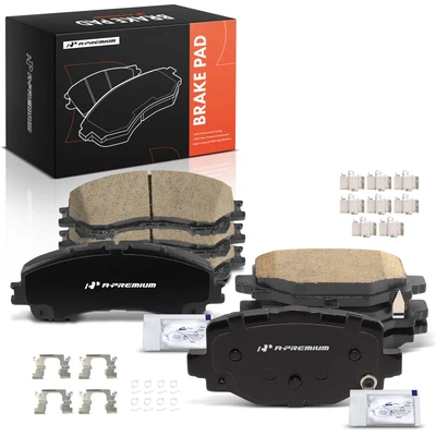 8 Pcs Front & Rear Brake Pads