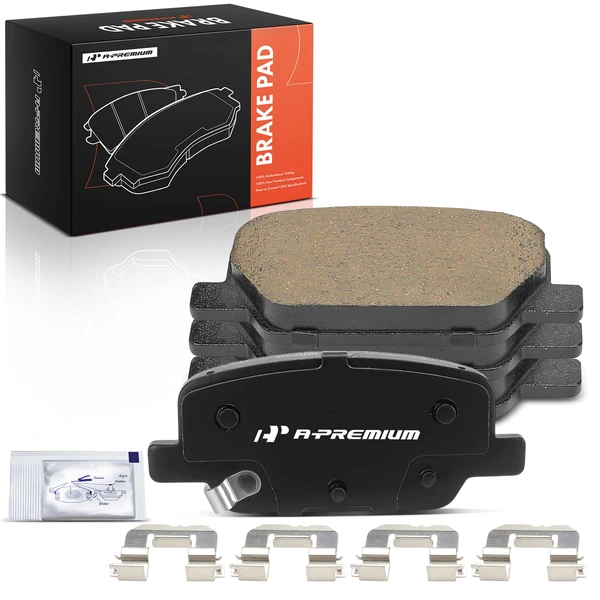 4 Pcs Rear Ceramic Brake Pads with Hardware for 2020-2023 Kia Telluride