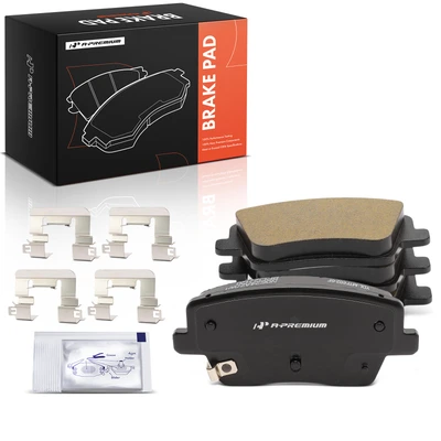 4 Pcs Rear Ceramic Brake Pads with Hardware