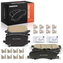 8 Pcs Front & Rear Ceramic Brake Pads with Hardware for 2020-2023 Lincoln Aviator