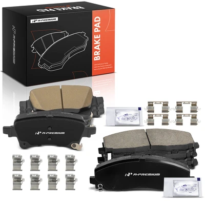 8 Pcs Front & Rear Brake Pads