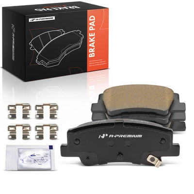 4 Pcs Rear Ceramic Brake Pads with Hardware