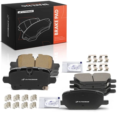 8 Pcs Front & Rear Ceramic Brake Pads