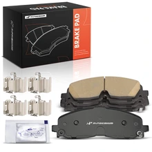4 Pcs Front Ceramic Brake Pads with Hardware for 2023-2025 Cadillac LYRIQ