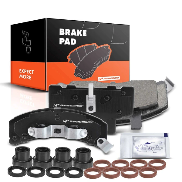 4 Pcs Front Ceramic Brake Pads with Sensor for 1990-2002 GMC Safari