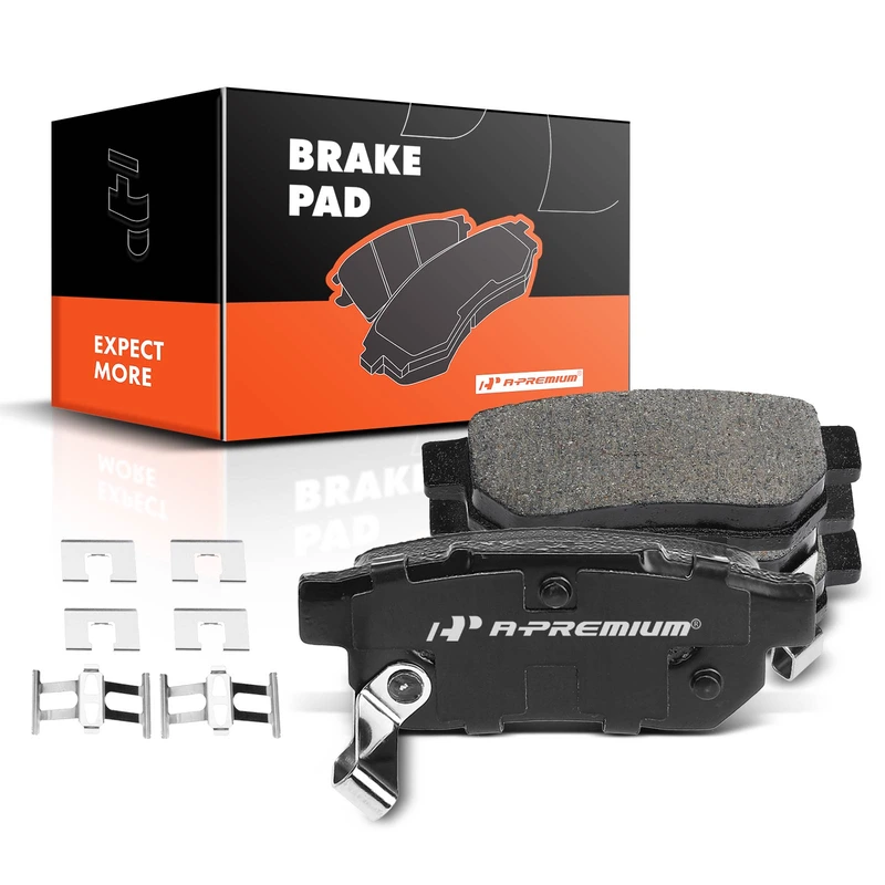 4 Pcs Rear Ceramic Brake Pads with Sensor for 1992-1995 1999-2001 Honda Civic
