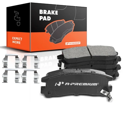 4 Pcs Rear Ceramic Brake Pads with Sensor