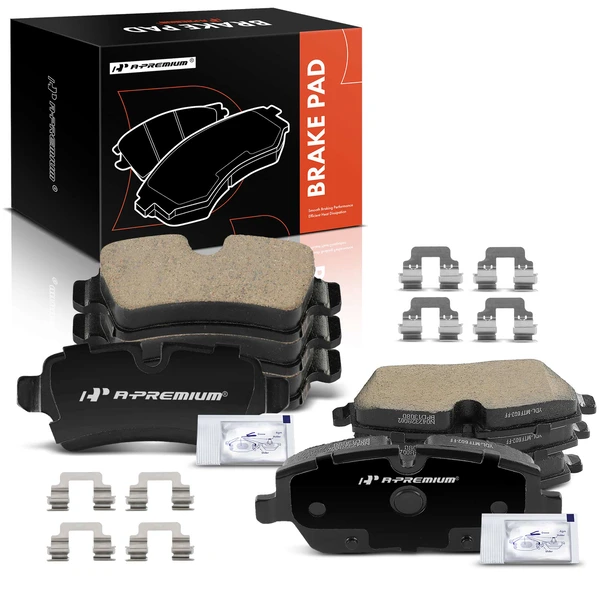 8 Pcs Front & Rear Ceramic Brake Pads for Mini Cooper 2007-2015 L4 1.6L