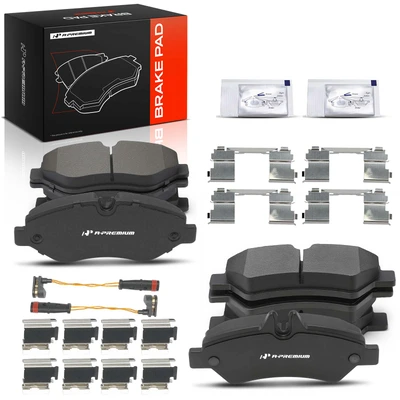 8 Pcs Front & Rear Ceramic Brake Pads