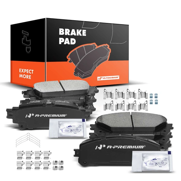8 Pcs Front & Rear Ceramic Brake Pads for 2010-2015 Lexus RX450h