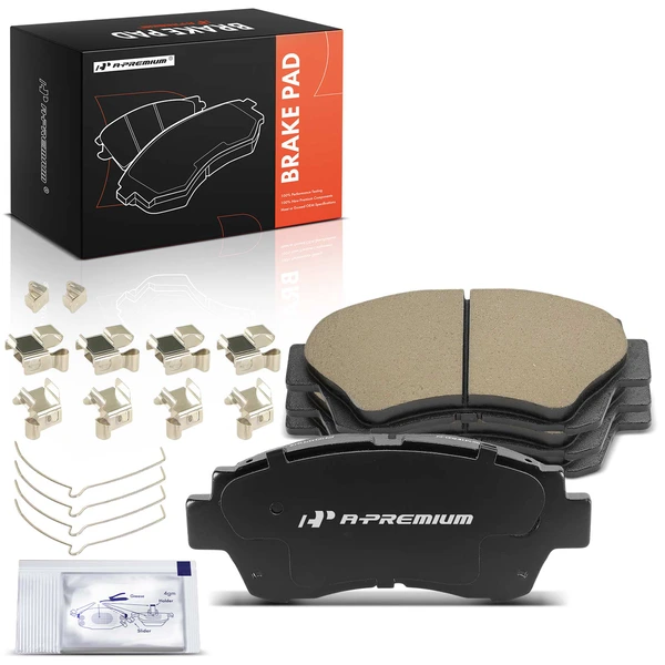 4 Pcs Front Ceramic Brake Pads with Hardware for 1995-1997 Toyota Avalon