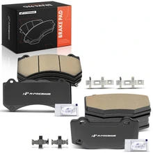 8 Pcs Front & Rear Ceramic Brake Pads with Hardware for 2016-2019 Cadillac ATS
