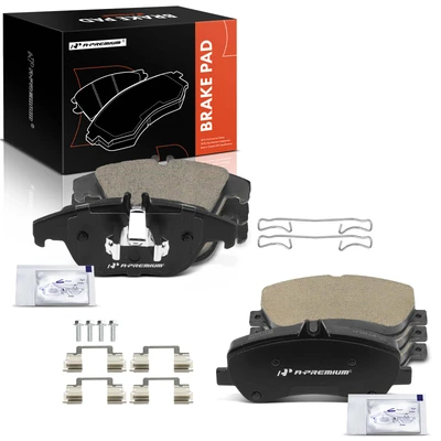 8 Pcs Front & Rear Ceramic Brake Pads