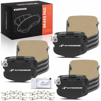 12 Pcs Front Ceramic Brake Pads with Hardware