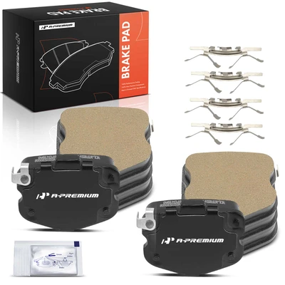 8 Pcs Rear Ceramic Brake Pads with Hardware