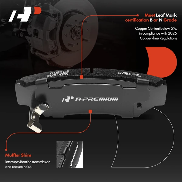 4 Pcs Front Ceramic Brake Pad for Chevrolet Geo Tracker Suzuki