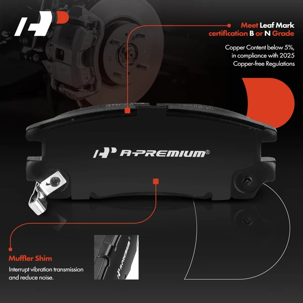 4 Pcs Rear Ceramic Brake Pads for Acura SLX Honda Passport 94-02 Isuzu Trooper