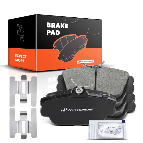 4 Pcs Front Ceramic Brake Pads with Sensor for 1996-1997 Ford Thunderbird