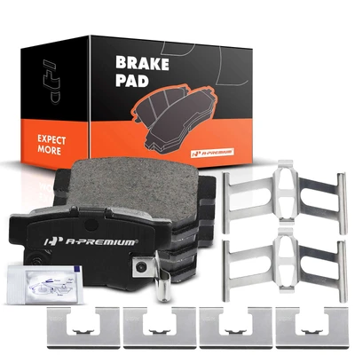 4 Pcs Rear Ceramic Brake Pads with Sensor