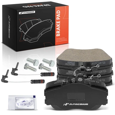 4 Pcs Front Ceramic Brake Pads with Hardware