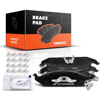4 Pcs Front Ceramic Brake Pads with Sensor