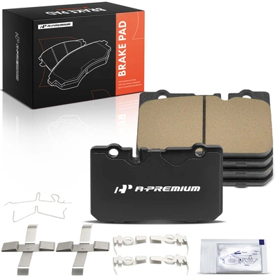 4 Pcs Front Ceramic Brake Pads with Hardware