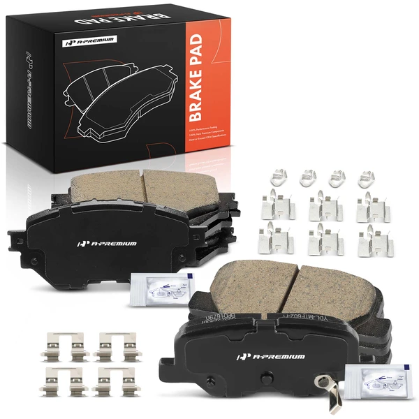 8 Pcs Front & Rear Ceramic Brake Pad for Mazda 3 2014-2018 3 Sport 2014