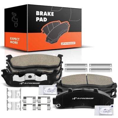 8 Pcs Front & Rear Ceramic Brake Pads