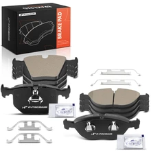 8 Pcs Front & Rear Ceramic Brake Pads with Hardware