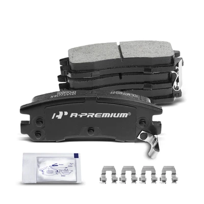 4 Pcs Rear Ceramic Brake Pads with Sensor