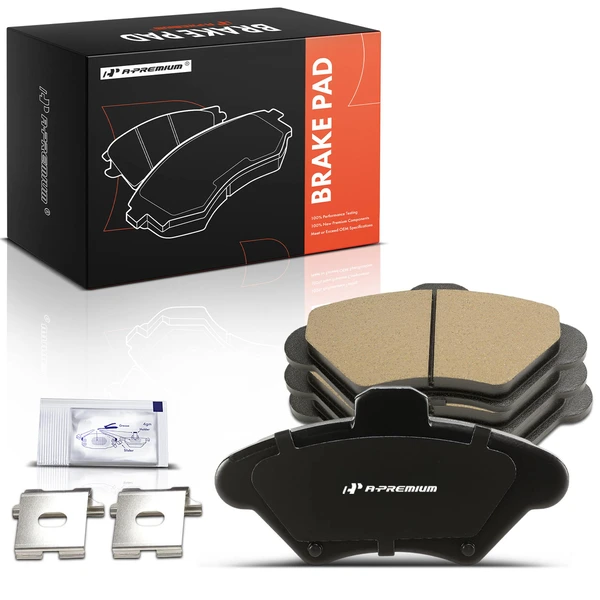 4 Pcs Front Ceramic Brake Pads with Hardware for 1993-1997 Mercury Cougar