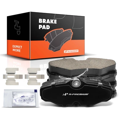 4 Pcs Rear Ceramic Brake Pads with Sensor