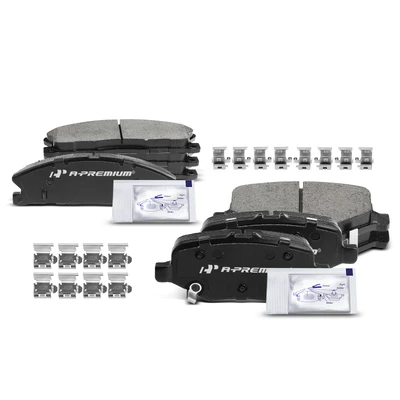 8 Pcs Front & Rear Ceramic Brake Pads