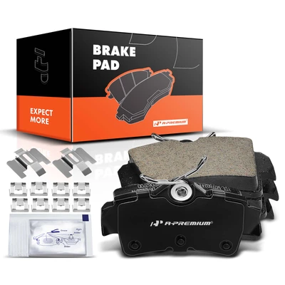 4 Pcs Rear Driver & Passenger Ceramic Brake Pads