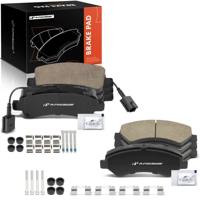 8 Pcs Front & Rear Ceramic Brake Pads