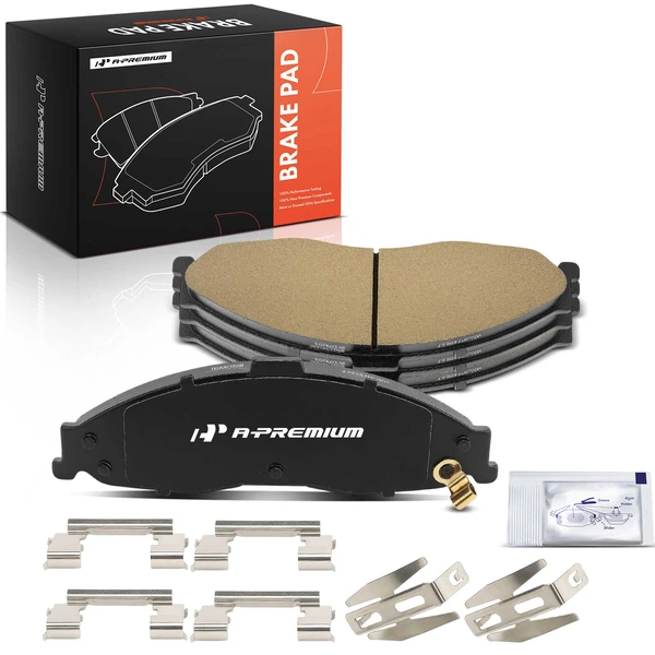 4 Pcs Front Ceramic Brake Pads with Hardware for Chevrolet Camaro Pontiac Firebird