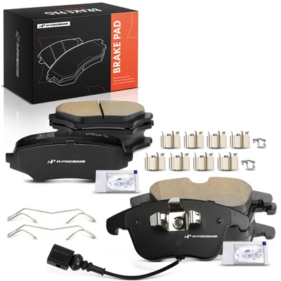 8 Pcs Front & Rear Ceramic Brake Pad