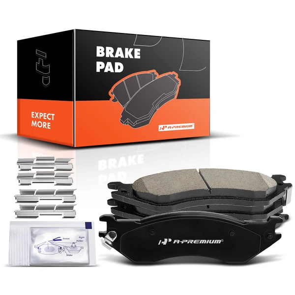 4 Pcs Rear Ceramic Brake Pads with Sensor for 2001-2008 Dodge Ram 2500