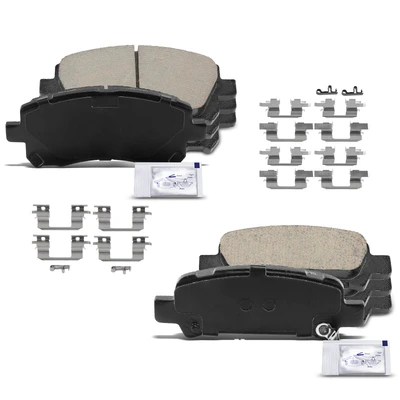 8 Pcs Front & Rear Ceramic Brake Pads