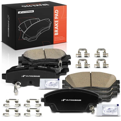 8 Pcs Front & Rear Ceramic Brake Pad