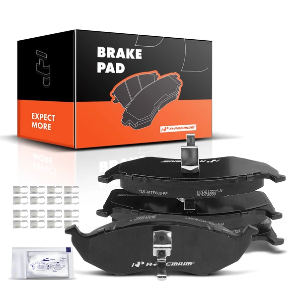 4 Pcs Front Ceramic Brake Pads for 1996-2000 Chrysler Town & Country