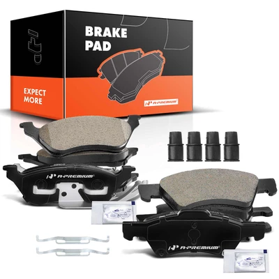 8 Pcs Front & Rear Ceramic Brake Pads