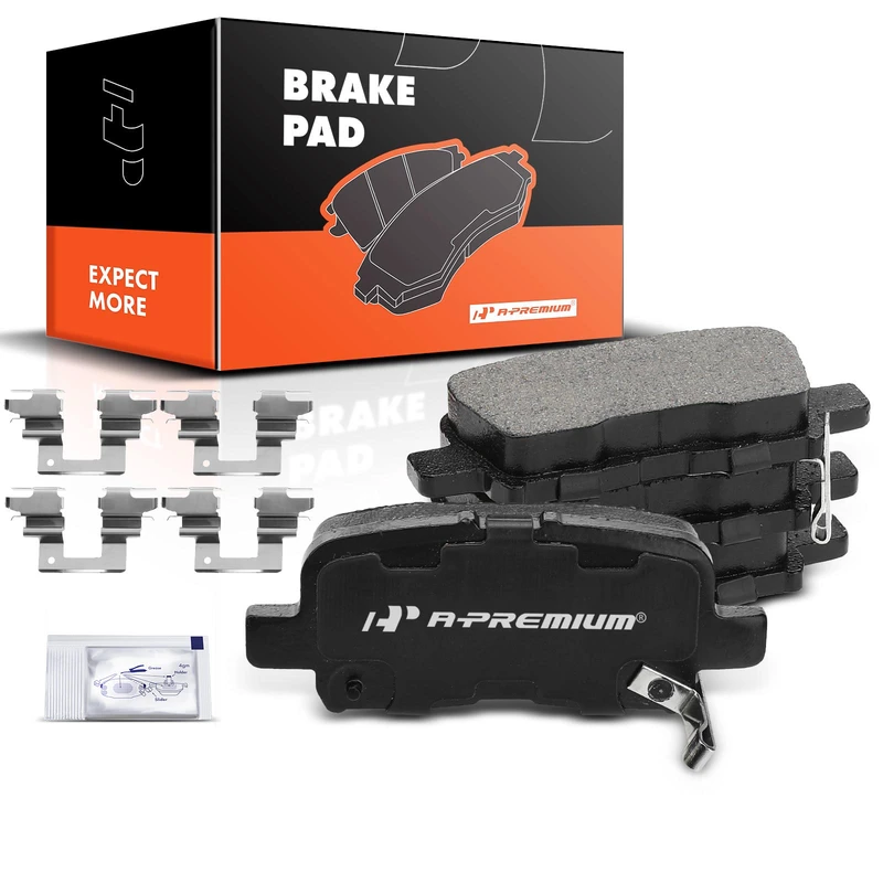 4 Pcs Rear Ceramic Brake Pads with Sensor for 2003-2008 Honda Pilot