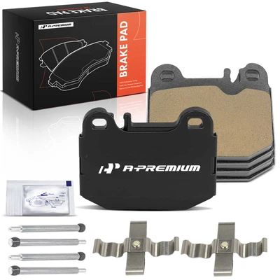 4 Pcs Rear Ceramic Brake Pads with Hardware